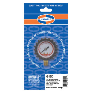 Uniweld G15D Esfera de Manometro para Oxigeno 1.5in 30psi, G15D, NPT 1/8