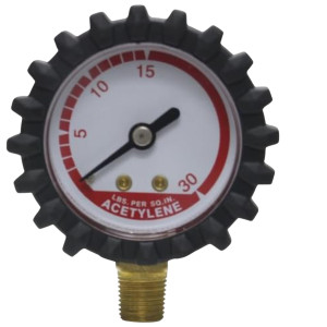 Uniweld G15D Esfera de Manometro para Oxigeno 1.5in 30psi, G15D, NPT 1/8