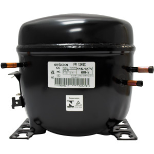 Embraco FFI 12HBX 1/3+ HP Compressor, LMHBP, R134a, 115 V, 60 Hz