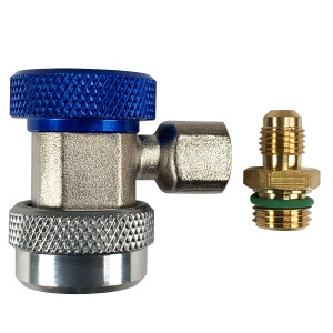 Appli Parts APQC-13LH Quick Coupler R-134a Low for Automotive Air Conditioning Charging and Service Blue 1/4 in Bronze Adapter Appli Parts APQC-13LH Quick Coupler R-134a Low for Automotive Air Conditioning Charging and Service Blue 1/4 in Bronze Adapter