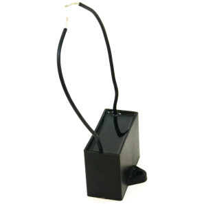 Appli Parts Fan Capacitor 12 mfd (microfarads) uf 250 VAC with 2 Wire Terminal Connections compatible with any brand with same capacitance CAP-12-250-2C