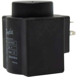 Danfoss 018F4520 Solenoid Coil 220 V,60 Hz, 12 W, IP65, BQ220CS, DIN Spades