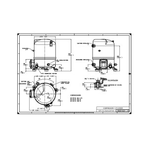 Danfoss MTZ18JA1AVE 1.5HP R404,R407,R134,R448, MBP Compresor Reciprocante para Refrigeracion 208-230/1/60 (V/Ph/Hz),Descarga 1 pulg V06, Succion 1 pulg V06, Rotolock, Aceite POE ,MTZ18-1V Remplaza MTZ19-1V