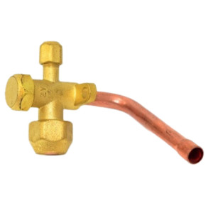 Appli Parts APMV-1438 3/8 in Minisplit Valve suitable for Multiple refrigerants with 1/4 in SAE Service port
