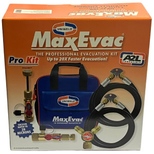 Maxevac Uniweld Pro Kit MEPK14
72 IN. (182cm) 1/2 MaxEvac Hose 3/8 recto. x 1/4 recto. Negra
Valve Core Tool Assy. (Side Port)
MaxEvac Hose Bracket
Conecor tipo Y 3/8 FF x 3/8 MF
MaxEvac Bolso