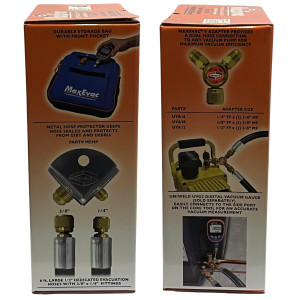 Maxevac Uniweld Pro Kit MEPK14
72 IN. (182cm) 1/2 MaxEvac Hose 3/8 recto. x 1/4 recto. Negra
Valve Core Tool Assy. (Side Port)
MaxEvac Hose Bracket
Conecor tipo Y 3/8 FF x 3/8 MF
MaxEvac Bolso