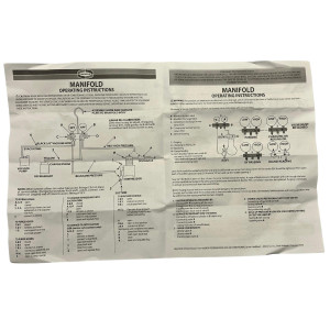 Uniweld Q4N85SMEZ Manometro Alumino 4 Valvulas R410a,R134a,R22, Mangueras 5 ft Soft Magic, EZ-Turn Anti-BlowBack
