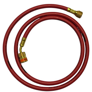 Uniweld Q4N85SMEZ Manometro Alumino 4 Valvulas R410a,R134a,R22, Mangueras 5 ft Soft Magic, EZ-Turn Anti-BlowBack 