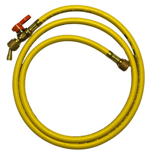 Uniweld Q4N85SMEZ Manometro Alumino 4 Valvulas R410a,R134a,R22, Mangueras 5 ft Soft Magic, EZ-Turn Anti-BlowBack 