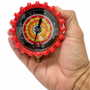 Uniweld G729NSD-5 Manifold Gauge Red, High R-600a,R-290,R-1270, 3-1/8 in