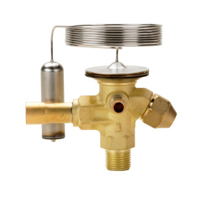 Danfoss 068Z3730 1/4 - 5.5TR Expansion Valve Body, TE 2, R448A, R449A, 3/8x1/2 in, Flare x ODF, External Equalized, Bi-Flow, -40 to 50 F, Capacity determined by Orifice size Sold Separately