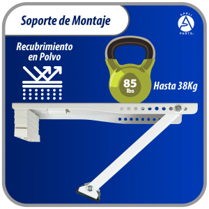 Appli Parts Soporte para montaje en pared de equipos de Aire Acondicionado tipo Ventana hasta 35 kg modelo APAB-2038 incluye kit de fijacion, pernos y gomas 