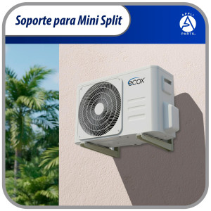 Appli Parts APAB-2160 Soporte de Montaje en Pared para Mini Split - Soporte Universal hasta 150 kg, Compatible con 5000 a 36000 BTU, Incluye Gomas Antivibracion y Kit Completo de Instalacion
