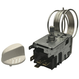 Danfoss 077B7104 Termostato de control Refrigerador 2 Puertas 077B3657 Cut-in Frio +3.5C Cut-out Frio -23.0C Cut-in Caliente +3.5C Cut-Out Caliente -12.5C Capilar 1000mm B62