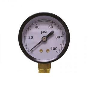 Uniweld Esfera de Manometro de 2 pulgadas de Diametro, Cuerpo Plastico de 100 PSI con secciones de 1 lb GP213-5