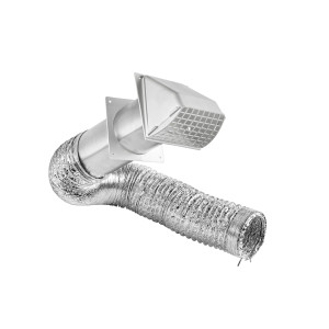 Kit Ducto Transicion Lambro 4inX5ft 1373w, 2 Abrazaderas, Caja Individual
