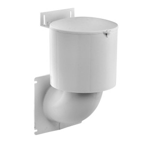 Lambro 289W Tapa Sello de Ventilacion para Secadora 4 in Ventila a Través de Pared con Amortiguador Flotante Antirretorno Cubierta Abre/Cierra Plastico Blanco UV Pintableo