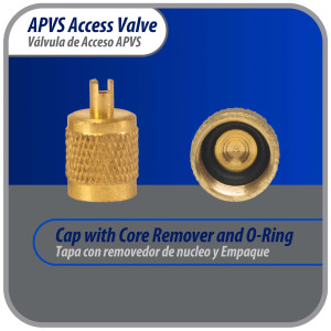Appli Parts APVS-143163K10 10 pack 1/4 in SAE Access Schrader Valve x 3/16 ODF x 3 in Copper Stem with Valve Core and Cap with gasket and core remover for AC and refrigeration systems