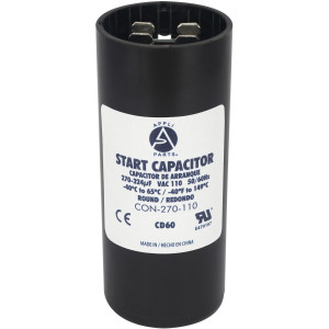 Appli Parts CON-300-110 Motor Start Capacitor 300-360 MFD uF, 110-125 VAC. Universal for Electric Motor Applications, 1.44 in Wide, 3.38 in Height
