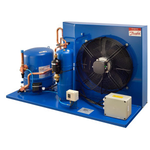 Danfoss OP-HJZ028D39N Unidad Condensadora Microcanal 2.5HP MBP 230V/1Ph/60Hz R134a,R404A,R448A,R449A,R452A,R513A Lubricante POE 1 Ventilador con Compresor Reciprocante MTZ28-1 115N0277  