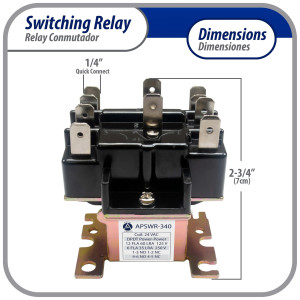 Appli Parts APSWR-340 Rele de conmutacion 90-340, de uso general, DPDT, Doble Polo, Doble Tiro, bobina de 24 V, CA, para aplicaciones HVAC y otras instalaciones electricas generales Remplaza APSR-340