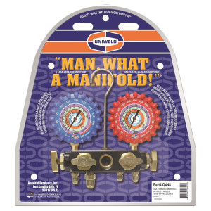 Manometro Alumino 4 Valvulas R410a / R134a / R22 / R410 Uniweld Q4n8 (Sin Manguera)