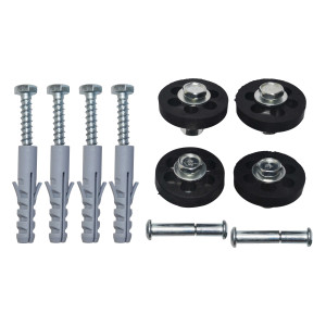 Appli Parts APAB-AFK2 Kit de montaje para soporte de Unidad Condensadora de Mini Split, incluye almohadillas de goma, tornillos, niveladores, expansores