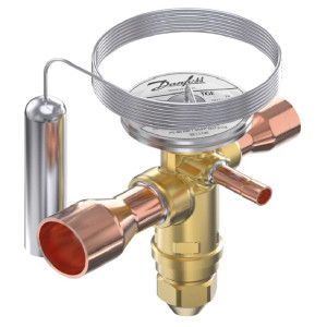 Danfoss 067N3019 46TR Thermostatic expansion valve, TGE, R410A, 1-1/8x1 3/8 in Solder, ODF, 1/4 in Externally equalized, Bi-flow, -15°F to 50 F, replaces 067N3039