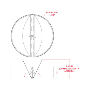 Damper Circular de Mariposa de Acero Galvanizado 12 pulgadas CVM12 Vermont