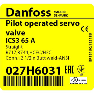 Danfoss Valve 2 1/2" Ics3 65 Asme B 36.10m Schedule 40