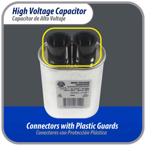 Appli Parts APMC-21091 Condensador Capacitor para microondas 0.91 Mfd uF (microfaradios) Alto Voltaje 2100V tipo CH85 21105 Remplazo universal para multiples marcas Appli Parts APMC-21091 Condensador Capacitor para microondas 0.91 Mfd uF (microfaradios) Alto Voltaje 2100V tipo CH85 21105 Remplazo universal para multiples marcas
