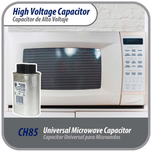 Appli Parts APMC-21091 Condensador Capacitor para microondas 0.91 Mfd uF (microfaradios) Alto Voltaje 2100V tipo CH85 21105 Remplazo universal para multiples marcas Appli Parts APMC-21091 Condensador Capacitor para microondas 0.91 Mfd uF (microfaradios) Alto Voltaje 2100V tipo CH85 21105 Remplazo universal para multiples marcas