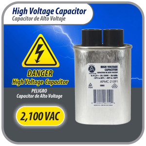 Appli Parts APMC-21091 Condensador Capacitor para microondas 0.91 Mfd uF (microfaradios) Alto Voltaje 2100V tipo CH85 21105 Remplazo universal para multiples marcas Appli Parts APMC-21091 Condensador Capacitor para microondas 0.91 Mfd uF (microfaradios) Alto Voltaje 2100V tipo CH85 21105 Remplazo universal para multiples marcas