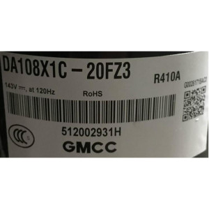 GMCC Compresor Rotativo velocidad Variable DC Toshiba 12.000 Btu/hr R410a DA108X1C-20FZ3, 201400620600, 11103020000030 
 GMCC Compresor Rotativo velocidad Variable DC Toshiba 12.000 Btu/hr R410a DA108X1C-20FZ3, 201400620600, 11103020000030