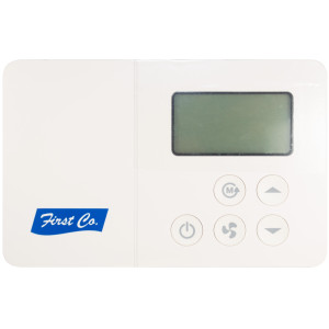 First Co Thermostat for Fan Coil 3 Speed 24V Manual 220V TF85L-200 T200 HEAT/COOL System Switch, Manual or Auto 3-Speed Fan switch with Auto Speed Feature