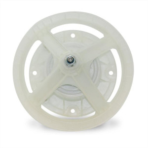 Appli Parts APTW-81030 Transmision Lavadora Eje Estriado (14 Estrias), Base 4 Huecos, Polea (172mm), remplazo para lavadoras Mabe y otras marcas