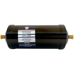 Appli Parts APFD-303S Filtro Secador 3/8 pulg para linea Liquido para Sistemas de Refrigeracion y aire acondicionado 303S ODF Soldable Universal Unidireccional 229mm Largo 76mm Ancho