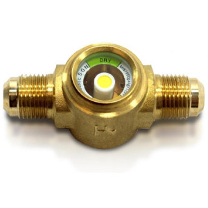 Appli Parts APSG-38A Visor de Liquido 3/8 pulg Flare e Indicador de Humedad con conexiones Rosca con cuerpo solido para Sistemas de Refrigeracion y Aire Acondicionado