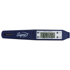 Supco THP2  Mide Temperatura y Humedad, Tamano de bolsillo, Pilas Incluidas, Media en Farenheit y Centigrados