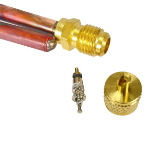 Appli Parts APFD-115S 10 Unidades de Filtro Secador con conexion 1/4 x 1/4 pulg 15 gramos, con valvula de gusanillo, para uso en sistema de refrigeracion y aire acondicionado