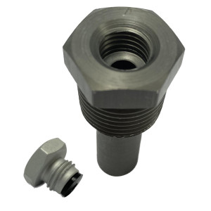Pozo Termometrico Aluminio Fullgauge, 30mm Rosca 1/2 npt
