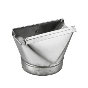 Transicion de Aluminio 3-1/4in x 10in to 6in Redondo 122 Transicion de Aluminio 3-1/4in x 10in to 6in Redondo 122