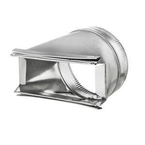 Transicion de Aluminio 3-1/4in x 10in to 6in Redondo 122 Transicion de Aluminio 3-1/4in x 10in to 6in Redondo 122