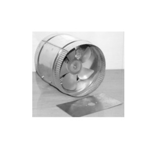 Carcasa de Acero Resistente Acme para todos los ductos de 10 pulgadas para arriba,  600 CFM 220V 0.25 Amperios 1550 RPM Aspa de aluminio Model 9010-02