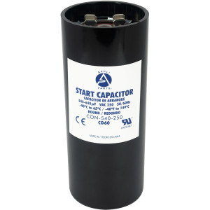 Appli Parts Condensador Capacitor Arranque 540-640 Mfd (microfaradios) uF 250 VAC remplazo universal para motores electricos de distintas aplicaciones 4.6cm Diametro 11cm Alto CON-540-250

