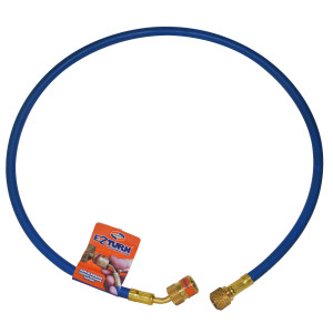 Uniweld EZM3B Manguera Manometro 36 pulg, 90 cm, Azul, Conexiones 1/4 x 5/16, CFC,HCFC,HFC,R410 Ez-Turn Anti-Blowback