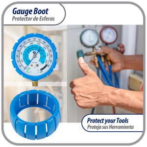 Appli Parts APMG-GBB Protector Azul 2.5 pulg para Esferas de Manometro Baja presion, para Manom de Refrigeracion y Aire Acondicionado