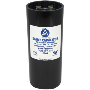 Appli Parts CON-829-110 Motor Start Capacitor 829-995 MFD uF, 110-125 VAC. Universal for Electric Motor Applications, 1.75 in Wide, 4.38 in Height
