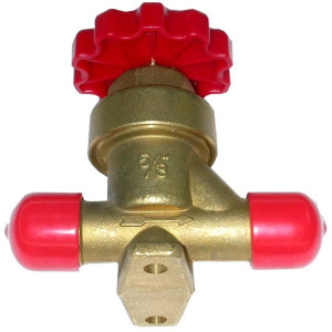 Appli Parts APSV-58 Valvula de Paso 5/8 pulg SAE Flare Rosca, para sistemas de refrigeracion, aire acondicionado y calefaccion, con cuerpo de bronce macizo