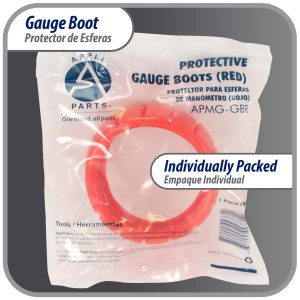 Appli Parts APMG-GBR Protector Rojo 2.5 pulg para Esferas de Manometro Alta presion, para Manom de Refrigeracion y Aire Acondicionado